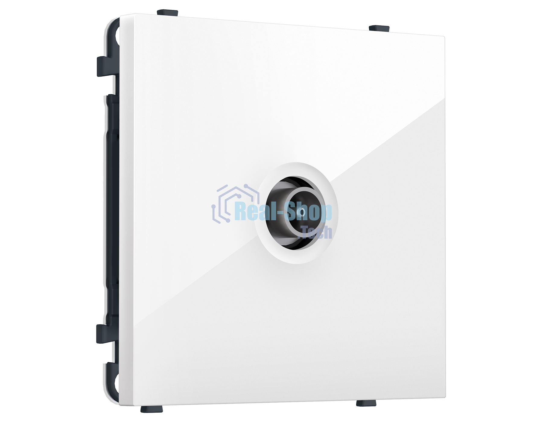 MS113010 Комплект механизма TV розетки оконечной SIGMA Белый глянец 50-870 MHz 1dB QUANT PRO (SP1130, PR202)