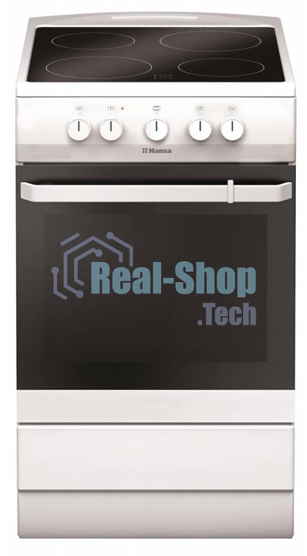 Плита электрическая Hansa FCCW54000 белый, конфорок 4 шт, духовка 68 л, 50 см x 85 см x 60 см