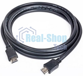 Кабель Cablexpert HDMI CC-HDMI4-15, 19M/19M, v2.0, медь, позол.разъемы, экран, 4.5м, черный, пакет