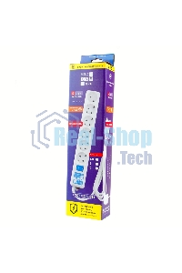 Фильтр-удлинитель Power Cube PRO SPL6-16-P-3М, 3,0 м, LC контур, 16А/3,5кВт 3*1,5мм