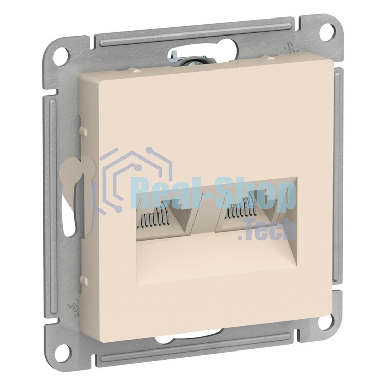 Механизм розетки компьютерной 2-м AtlasDesign RJ45 кат.5E беж.
