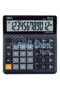 Калькулятор бухгалтерский Deli EM01120 черный 12-разр.