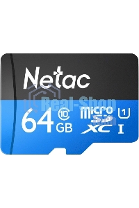 Флеш карта microSDHC 64Gb Netac P500 NT02P500STN-064G-S (без SD адаптера) 80Mb/s