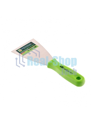 Шпательная лопатка из нержавеющей стали Сибртех, 80 мм, пластмассовая ручка