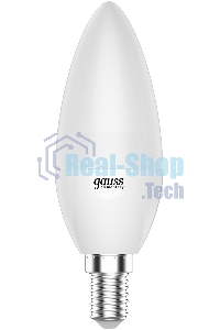 Лампа светодиодная Gauss Elementary 6Вт свеча 2700К тепл. белый. E14 420лм 180-240В ПРОМО (уп.3шт)