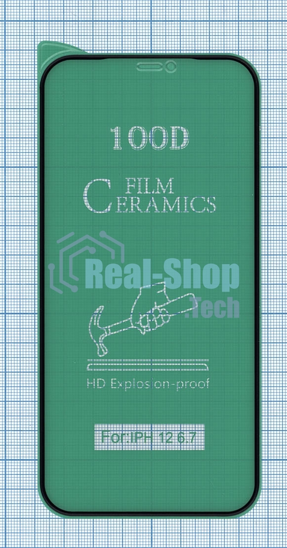 Керамическая пленка (стекло) для Iphone 12 Pro Max черный