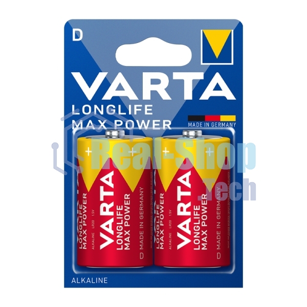 Батарейка VARTA LONGLIFE MAX P. D бл. 2