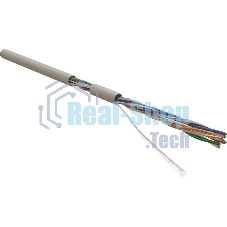 Кабель информационный Hyperline UUTP4R-C5E-S24-IN-PVC-GY-305 cat.5e UTP 4 пары 24AWG PVC внутренний 305м серый