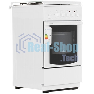 Плита комбинированная Flama RK 23-121 W белый, конфорок 3 газовых и 1 электрическая, духовка 50 л, 50 см x 85 см x 60 см