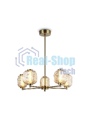 Светильник Ambrella light LH30104/5 SB/TI бронза/янтарь 27W 3000K D660*700