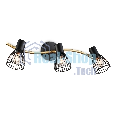 Светильник Ambrella light TR8661/3 BK/GD черный/золото E14/3 max 60W 550*100*170