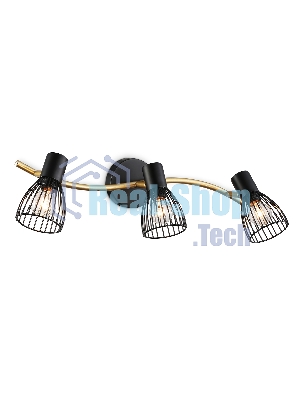 Светильник Ambrella light TR8661/3 BK/GD черный/золото E14/3 max 60W 550*100*170