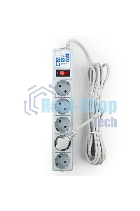 Фильтр-удлинитель Power Cube B 5,0 м 5 розеток (серый) 10А/2,2 кВт