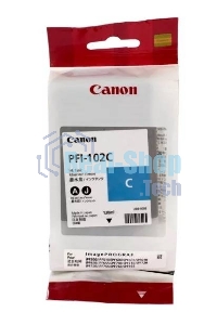 Картридж струйный Canon PFI-102C (0896B001) голубой (130 мл.) для Canon imagePROGRAF iPF605, iPF610., iPF650, iPF655, iPF710, iPF750, iPF755, LP17, iPF510
