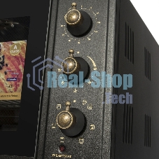 Мини-печь Maunfeld Мини-печь Maunfeld/ширина 60 см, механическое управление, 45 л,конвекция, черный+стекло,фурнитура бронза