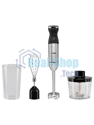 Блендер погружной Hyundai HYB-H3824 800Вт серебристый/черный