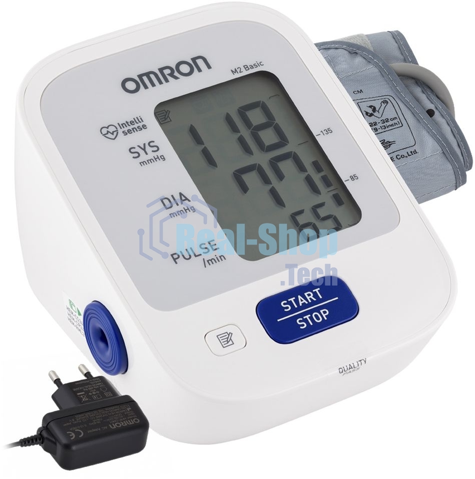 Тонометр OMRON M2 Basic (HEM-7121-ARU) с адаптером