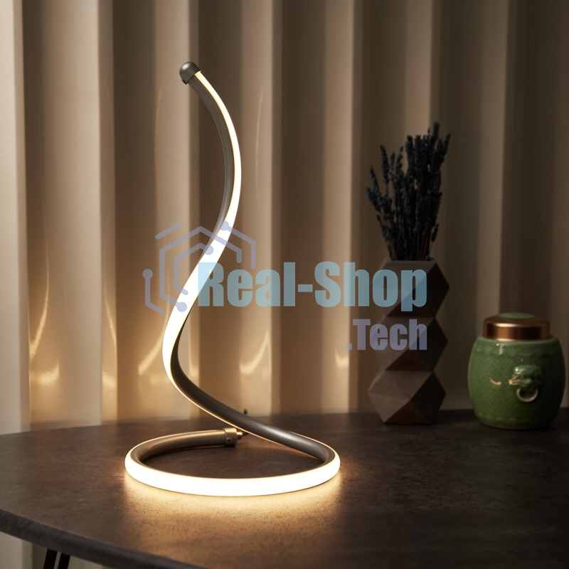 Светильник декоративный Rexant Spiral Uno, LED, 2Вт, 3000К, 5В, серебряный