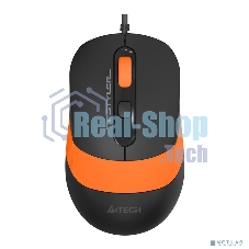 Мышь проводная A4Tech Fstyler FM10 черный/оранжевый, 1600 dpi, USB, кнопки - 4