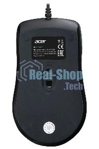 Мышь проводная Acer OMW136 черный, 1200 dpi, USB, кнопки - 3