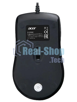 Мышь проводная Acer OMW136 черный, 1200 dpi, USB, кнопки - 3