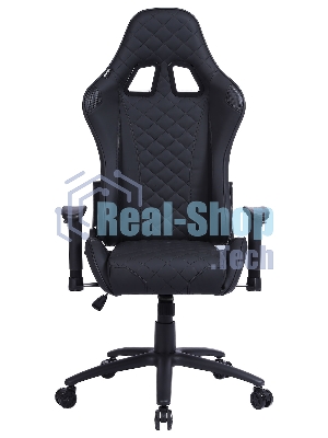 Кресло Cactus CS-CHR-030BL черный, экокожа, подголовник