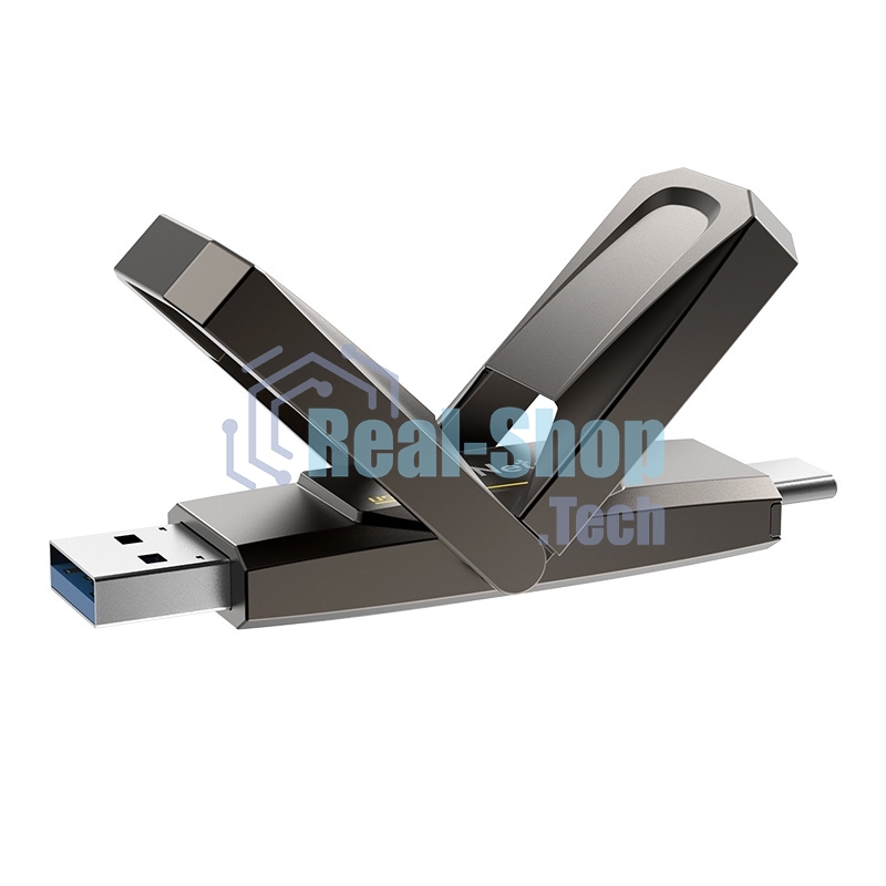 Флешка USB Netac US5 NT03US5C-512G-32TA 512Gb USB 3.2+TypeC Solid State Flash, up to 550MB/500Mb/s