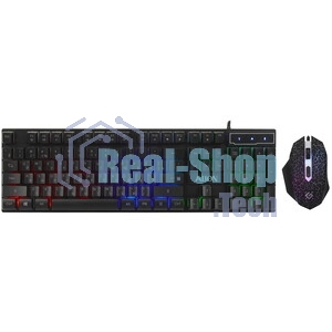 Комплект клавиатура+мышь Defender Alion GS-987 проводной, USB, 2400 DPI, чёрный