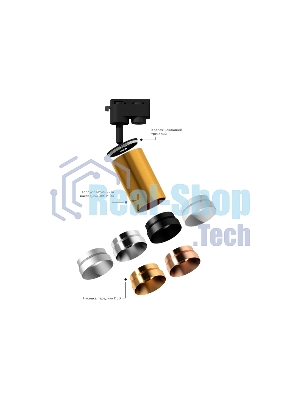 Корпус светильника C6302 SBK черный песок D60*H60mm MR16 GU5.3