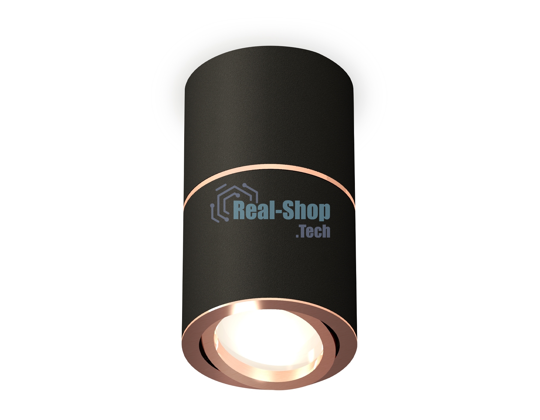 Светильник Ambrella Light XS7402200 SBK/PPG черный песок/золото розовое полированное MR16 GU5.3 (C7402, A2073, C7402, N7005)