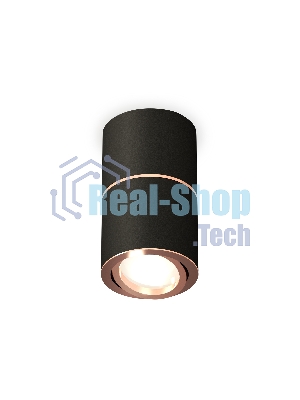Светильник Ambrella Light XS7402200 SBK/PPG черный песок/золото розовое полированное MR16 GU5.3 (C7402, A2073, C7402, N7005)