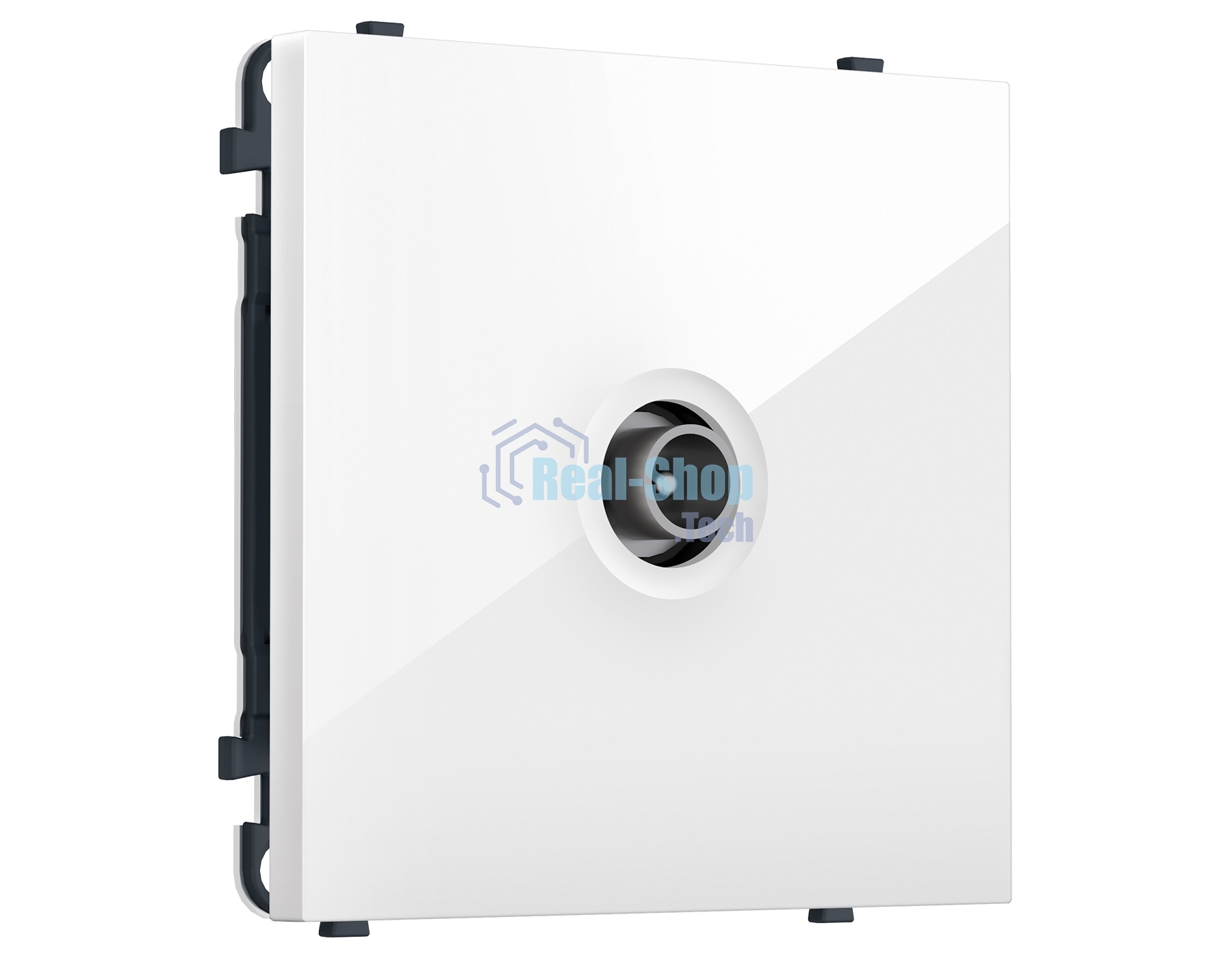MS113030 Комплект механизма TV розетки проходной SIGMA Белый глянец 5-1000 MHz 4dB QUANT PRO (SP1130, PR211)