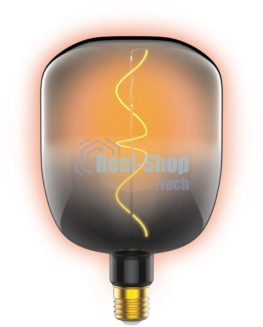 Лампа светодиодная Gauss Filament V140 5W 200lm 1800К Е27 black-clear flexible LED