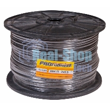Кабель КВК-П-2 +2x0,50 мм² (Cu/Cu) черный (бухта 200 м) PROconnect