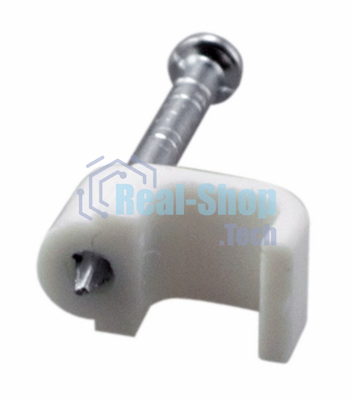 Крепеж кабеля плоский Rexant 6 х 4 мм, белый (упак. 50 шт)