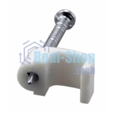 Крепеж кабеля плоский Rexant 6 х 4 мм, белый (упак. 50 шт)