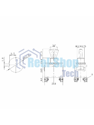 Тумблер Rexant 250V 15А (4c) ON-OFF двухполюсный (KN-201) (в упак. 1шт.)