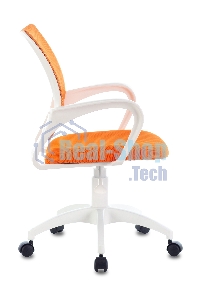 Кресло компьютерное Бюрократ CH-W695NLT TW-38-3 TW-96-1 оранжевый, сетка/ткань, крестовина пластик, пластик белый