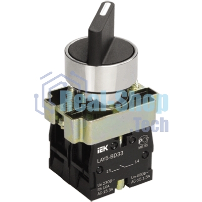 Переключатель LAY5-BD25 на 2 полож. черный I-O станд. ручка ИЭК BSW60-BD-2-K02