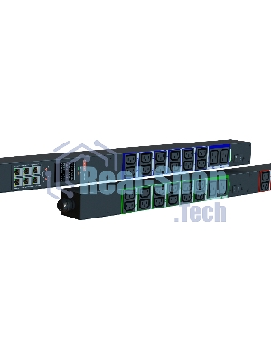 Блок распределения питания Elemy IPDU-5931 верт.размещ. 6xC19 36xC13 с мониторингом 3x16A IEC 60309 2.4м