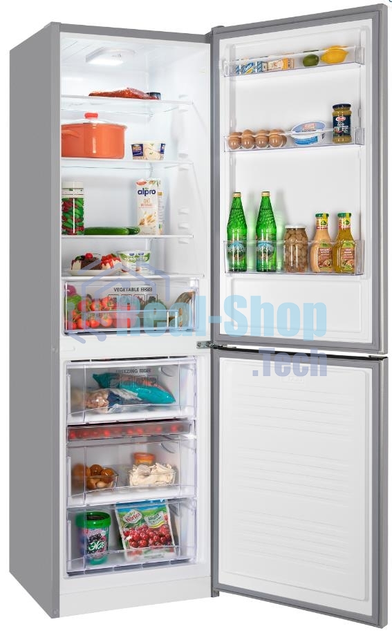 Холодильник Nordfrost NRB 152 S серый двухкамерный 205/115 л морозилка снизу