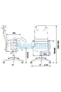 Кресло руководителя Бюрократ KB-9N/DG/TW-12 серый TW-01 TW-11 сетка крестовина хром