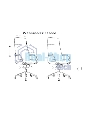 Кресло руководителя Бюрократ VEGA черный кожа крестов. алюминий