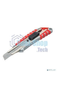 Нож с сегментированным лезвием Rexant 18 мм, металлический обрезиненный корпус