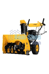 Гибридная снегоуборочная машина с функц. подметания Denzel SWB-800, 212 сс, руч. старт, 2 насадки