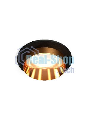Комплект встраиваемого светильника Ambrella light XC6513024 SBK/PYG черный песок/золото желтое полированное MR16 GU5.3 (C6513, N6134)