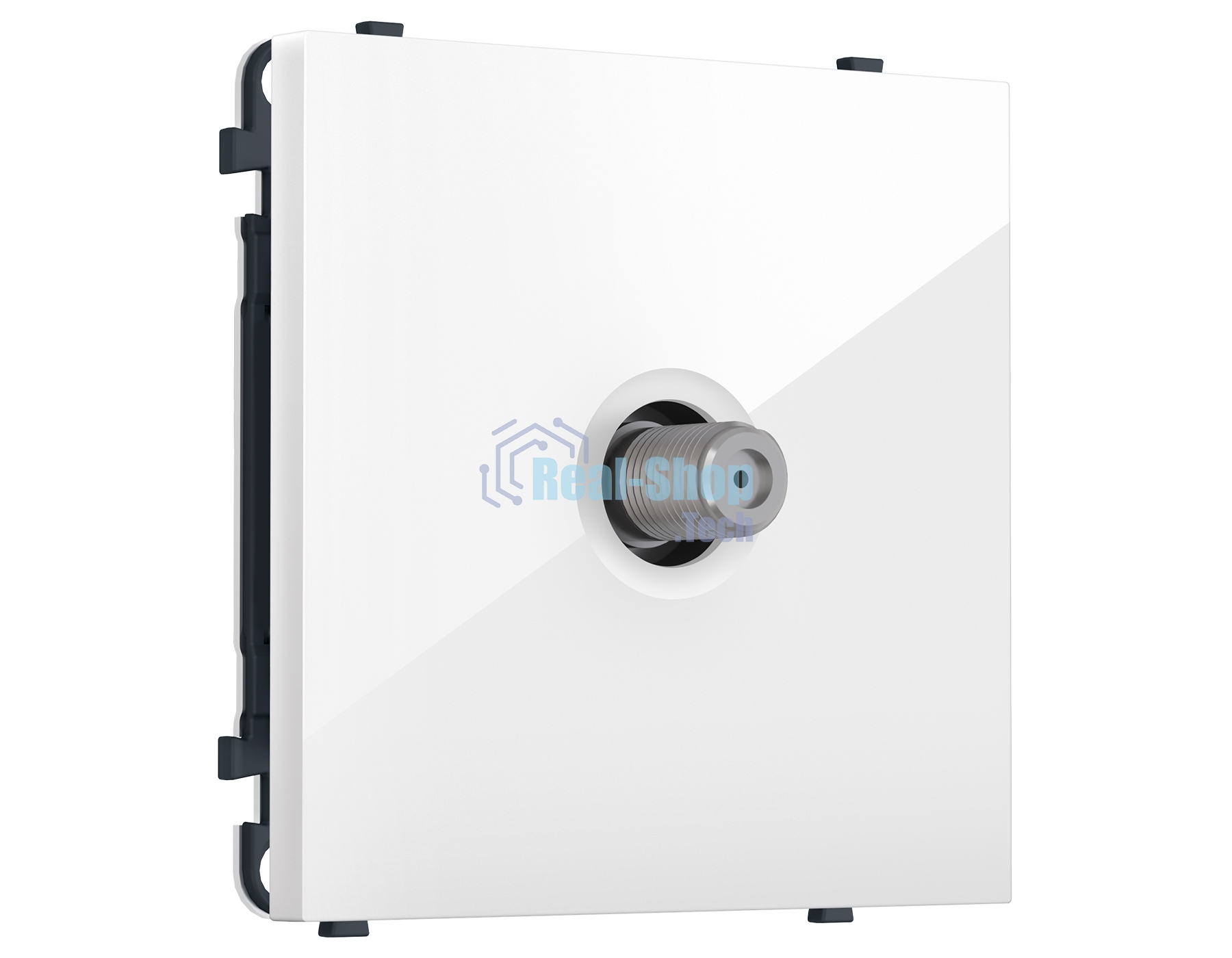 Комплект механизма TV розетки SAT SIGMA Белый глянец 5-2400MHz 3.5dB QUANT PRO (SP1130, PR215) MS113050