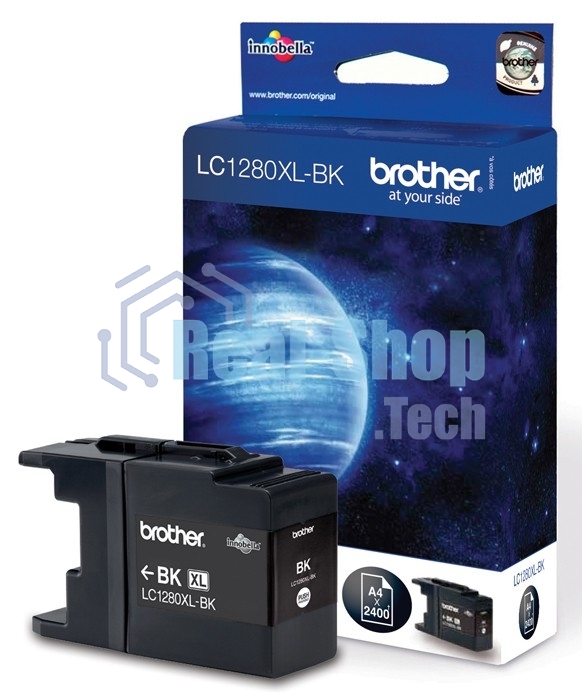 Картридж струйный Brother LC1280XLBK черный (2400 стр) для Brother MFC-J6510DW, MFC-J5910DW, MFC-J6710DW, MFC-J6910DW, MFC-J6710D