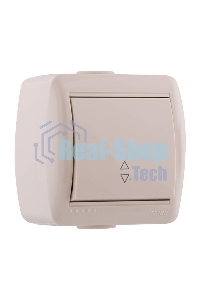 Выключатель LEZARD 710-0300-105проходной 1клавиша наруж.проводки серии Ната белый