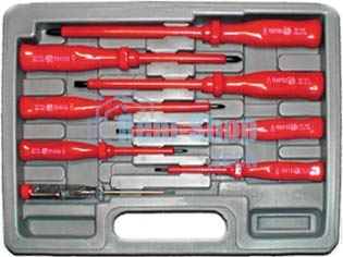 Набор отверток FIT 56127изолированные CrV, 1000 В, в чемод., набор 7 шт.+1 шт. индикаторная